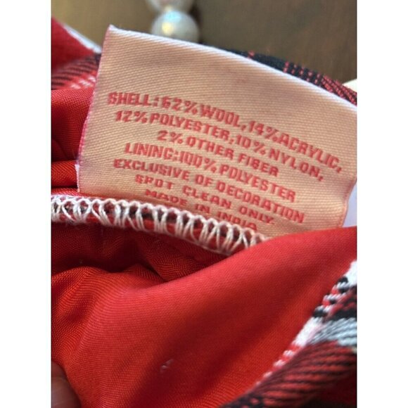 NWT Isaac Mizrahi Red Christmas Stocking White Polar Bear 22" Wool Blend - Picture 6 of 6